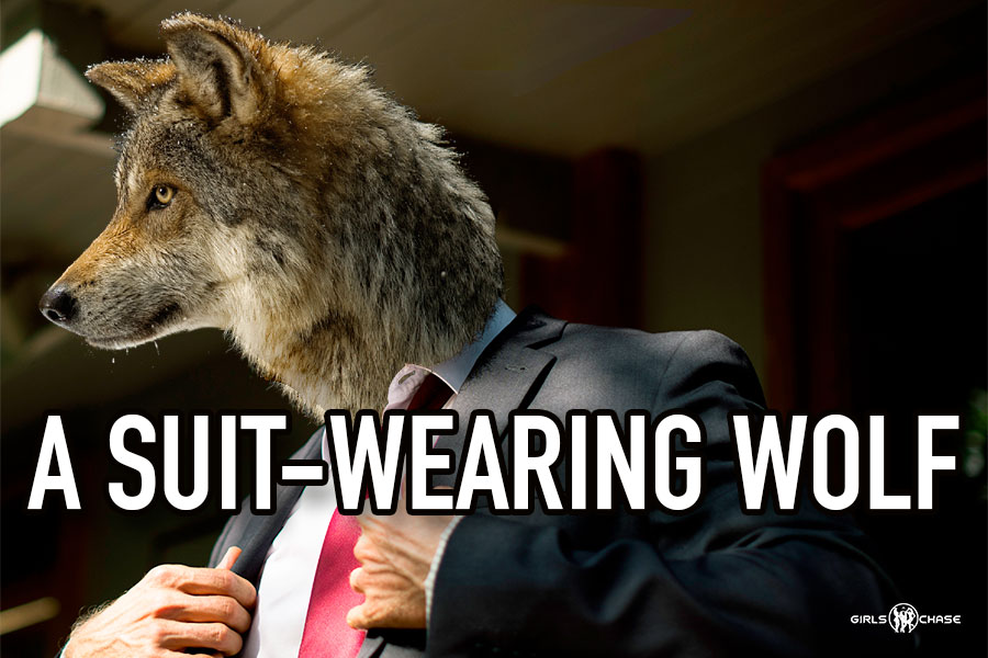 suit-wearing wolf