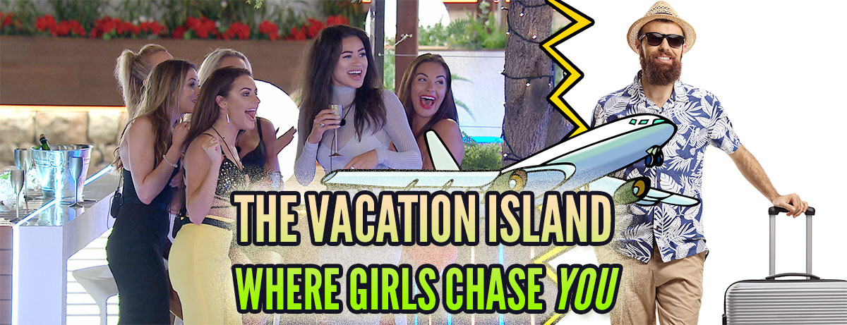 girls chase island