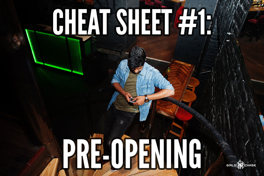 pre-opening cheat sheet