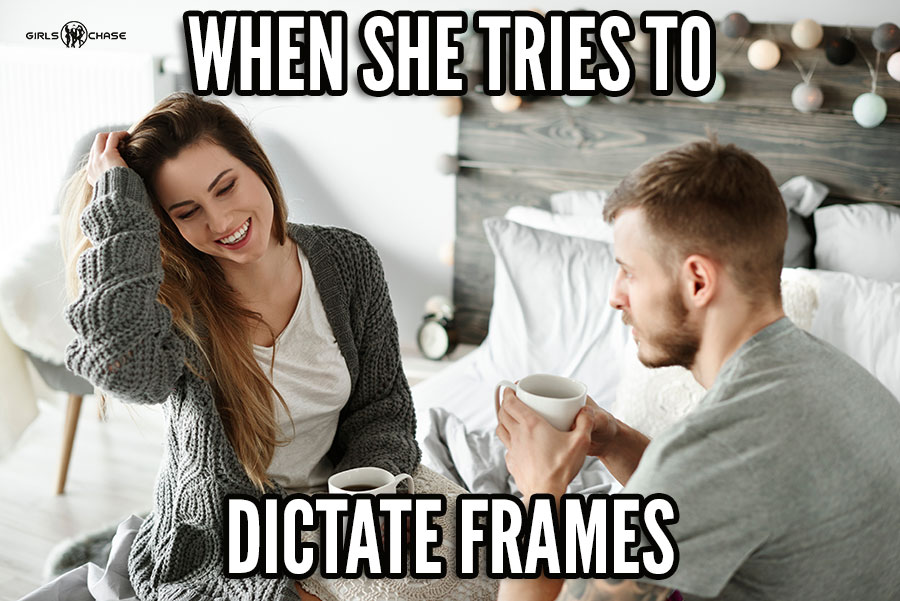 girl dictates frame
