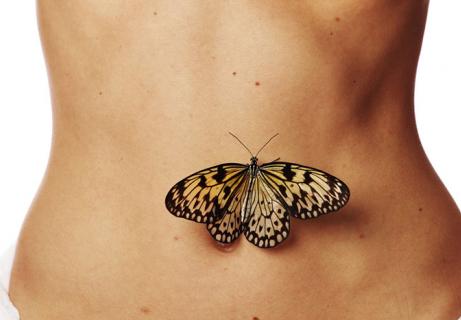 butterflies in her stomach