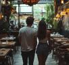 sit next to or across from a girl on a date
